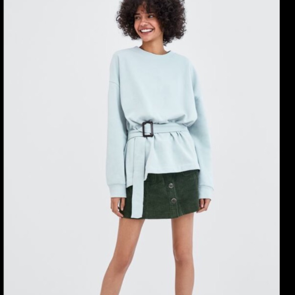 Zara Belted Sweatshirt